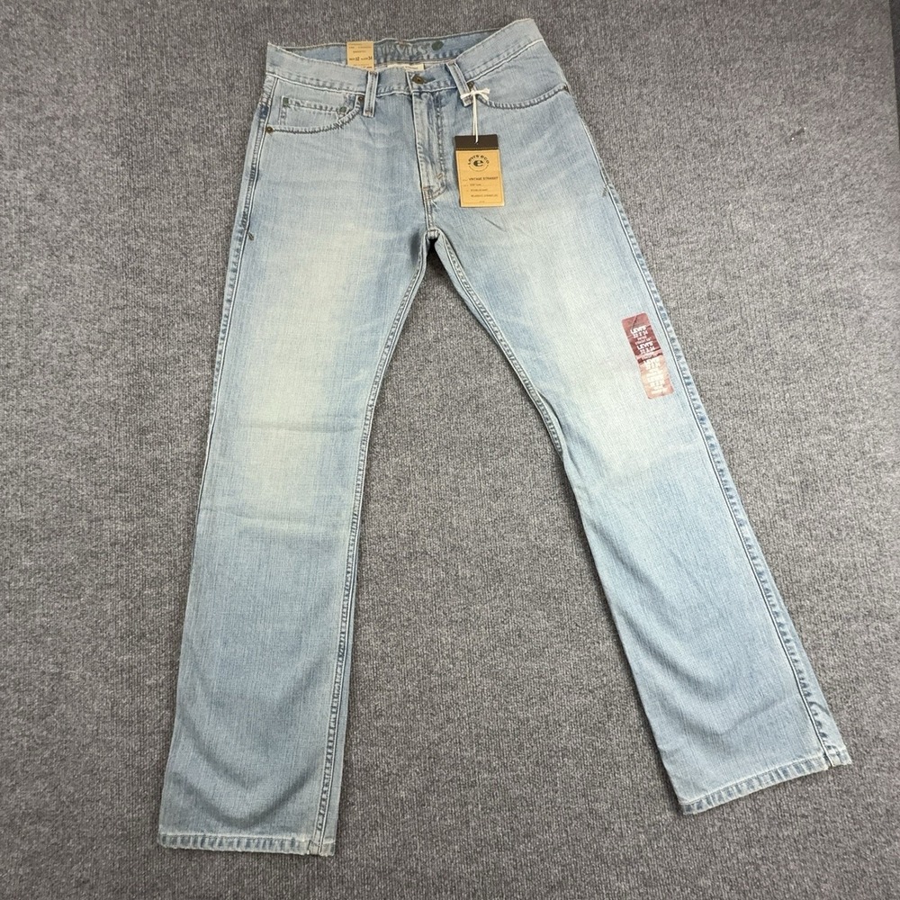 Levis 539 Vintage Straight Jeans Mens 32x34 Blue Relaxed Light Wash Denim 06539